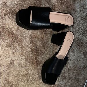 Aeyde Black Leather Mules